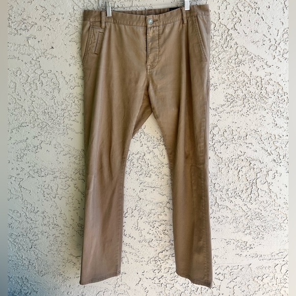 ALL SAINTS Khaki Trousers - Pipe/Slim Fit Men’s 32 - Picture 4 of 11